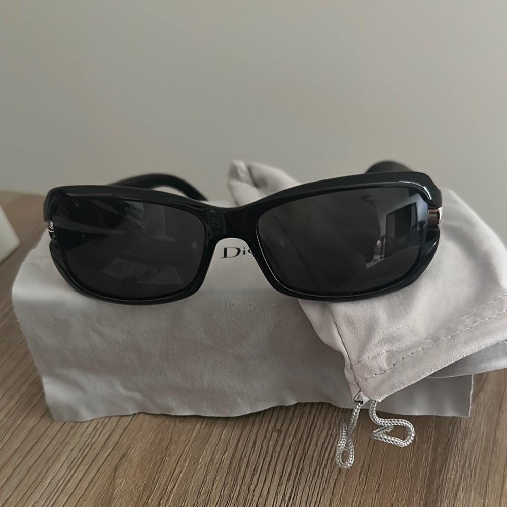 Dior Black Sunglasses with Dark Gray Lenses